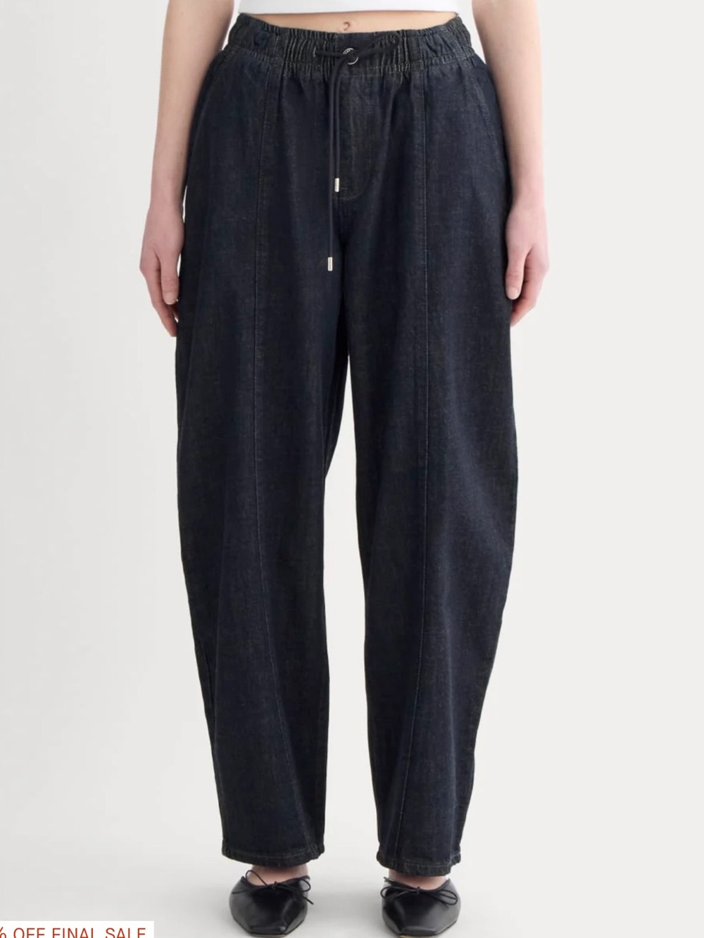 Everlane Black Boyfriend Relaxed Drawstring Jeans